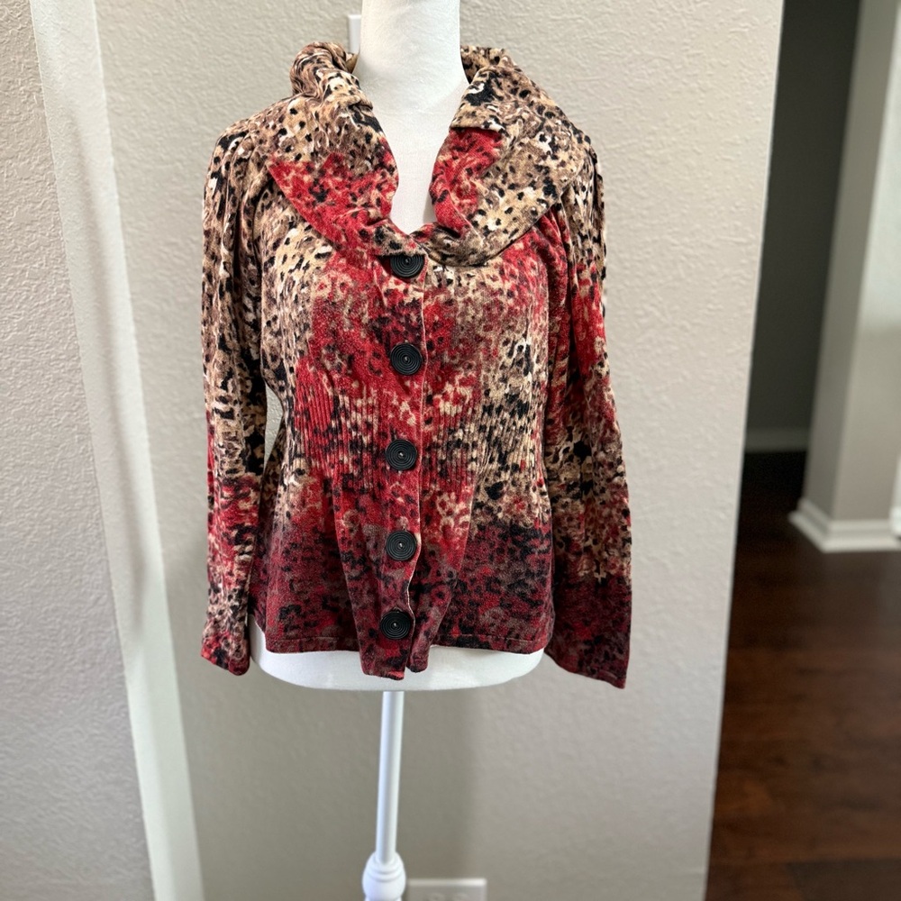 Nic & Zoe Leopard Print Sweater